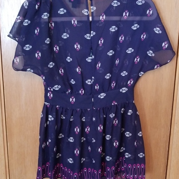 Anna Sui for Target Sheer Plum Top sz small - Picture 3 of 6